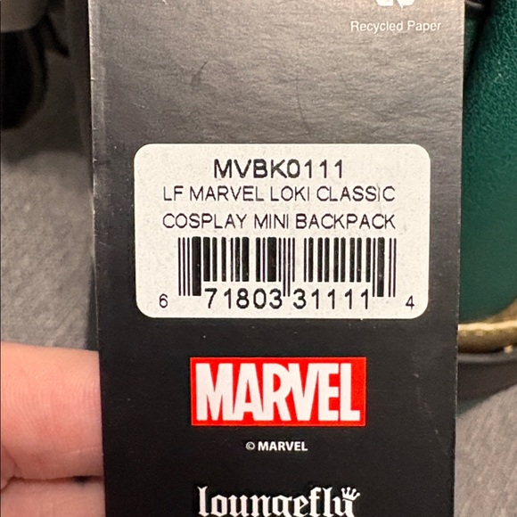 Marvel Loungefly Loki Mini Backpack - Picture 3 of 3